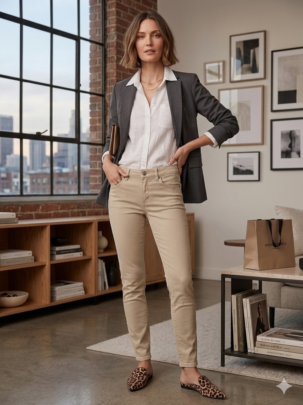 Banana Republic Beige Skinny Chinos